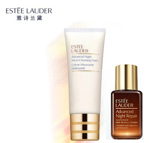 Estee Lauder 雅詩蘭黛2件套（白潔面100ml+小(xiǎo)棕瓶15ml）